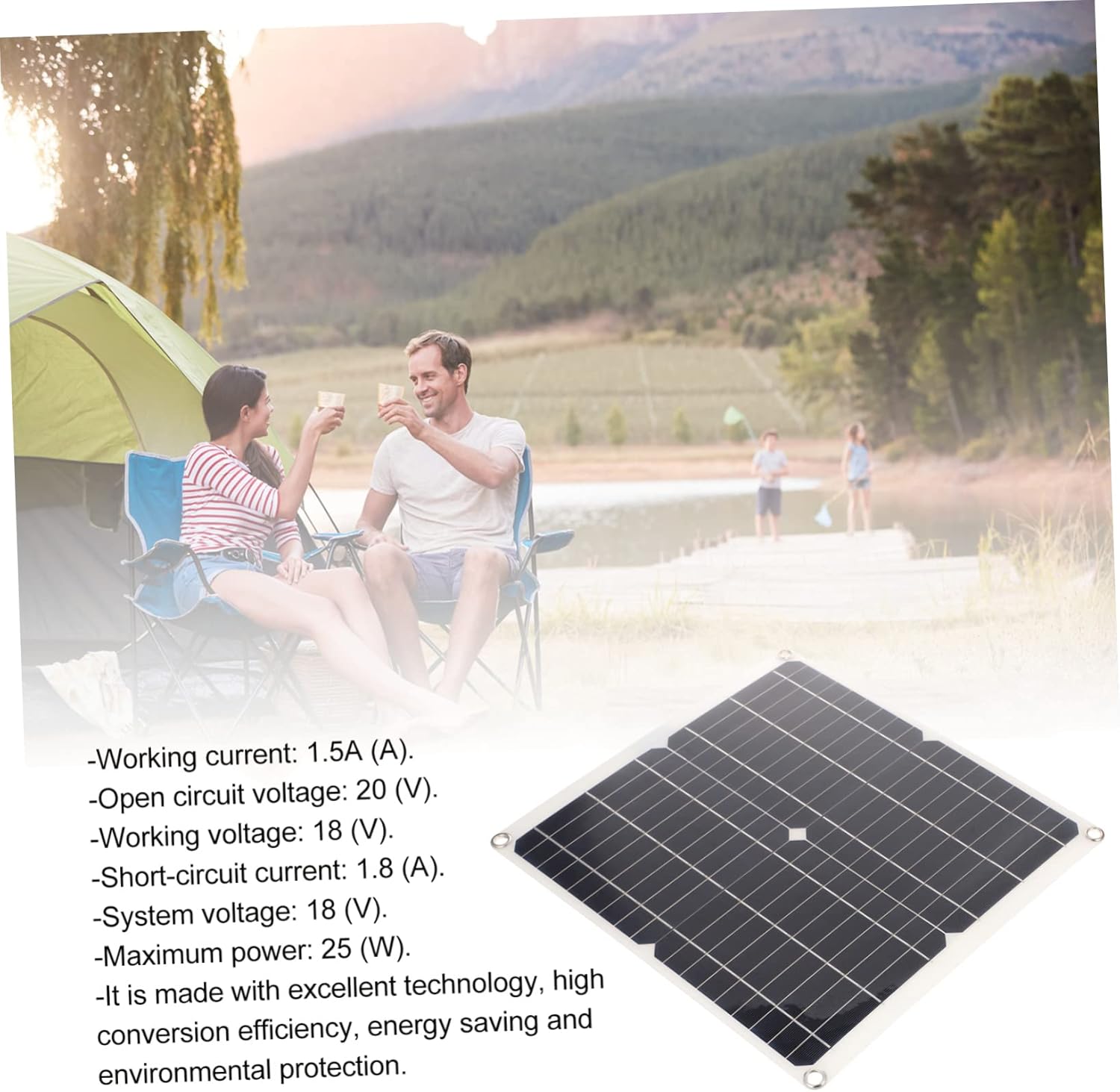 Angoily 1set Flexible Solar Panel Charger for Outdoor Emergency Charging Portable Solar Charging Device Controller for Camping Hiking and Travel