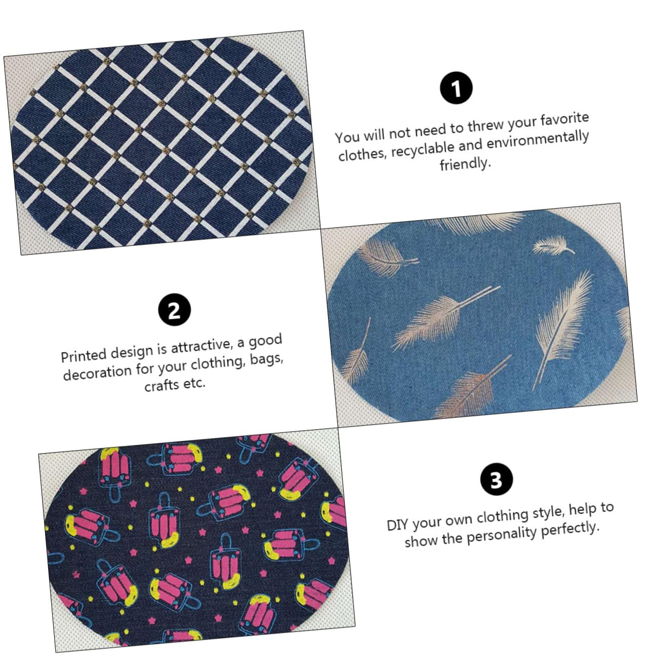 Angoily 3 Sätze Diy Denim Applikation Flicken Für Jeans Und Kleidung Zufällige Farben Bügel Und Nähflicken Zur Reparatur Und Dekoration Von Kleidung Zufällige 20 Stück * 3