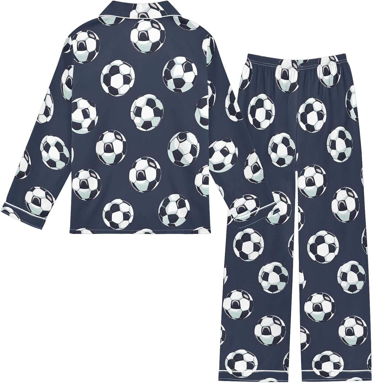 Casual Two Piece Satin Pajamas Set Cozy Silk Sleepwear Fall Winter Long Sleeve Button Down Pjs