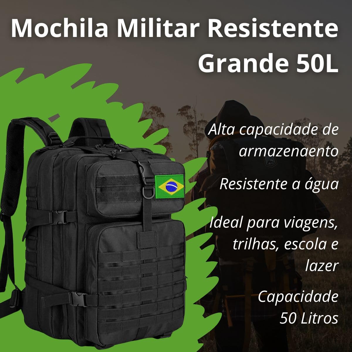 Mochila Preta para Trabalho Ajudande, Pedreiro, Obras 45 Litros em promoção! Veja a oferta e mais achadinhos de Bolsas 5 Hoje é o melhor dia para comprar Mochila Preta para Trabalho Ajudande, Pedreiro, Obras 45 Litros com aquele preço maroto! Promoção! Aproveite a oferta! 5