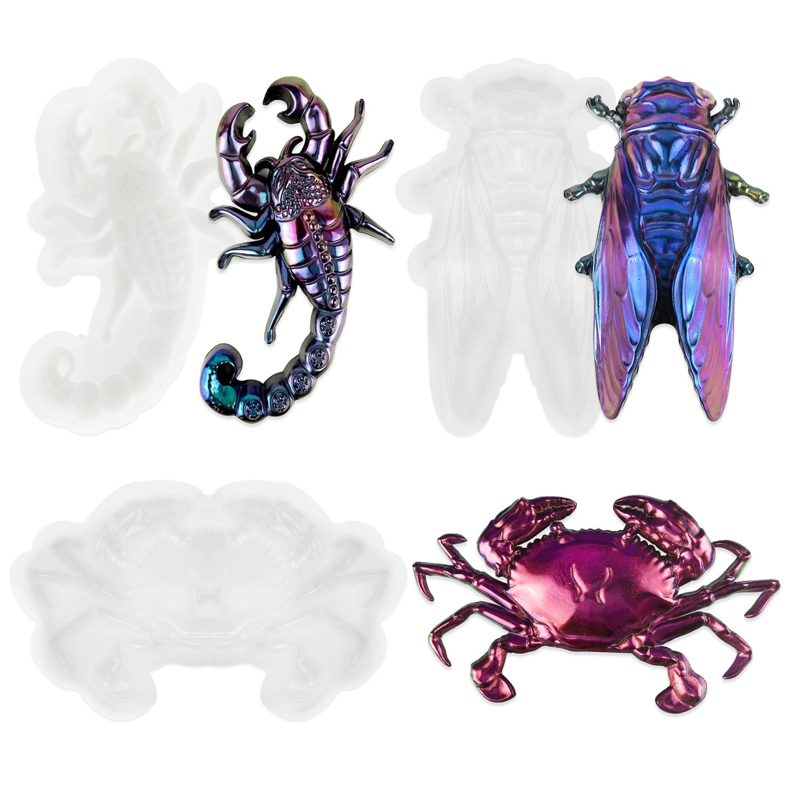 Moules résine époxy 3D scorpion crabe pour réussir vos figurines DIY