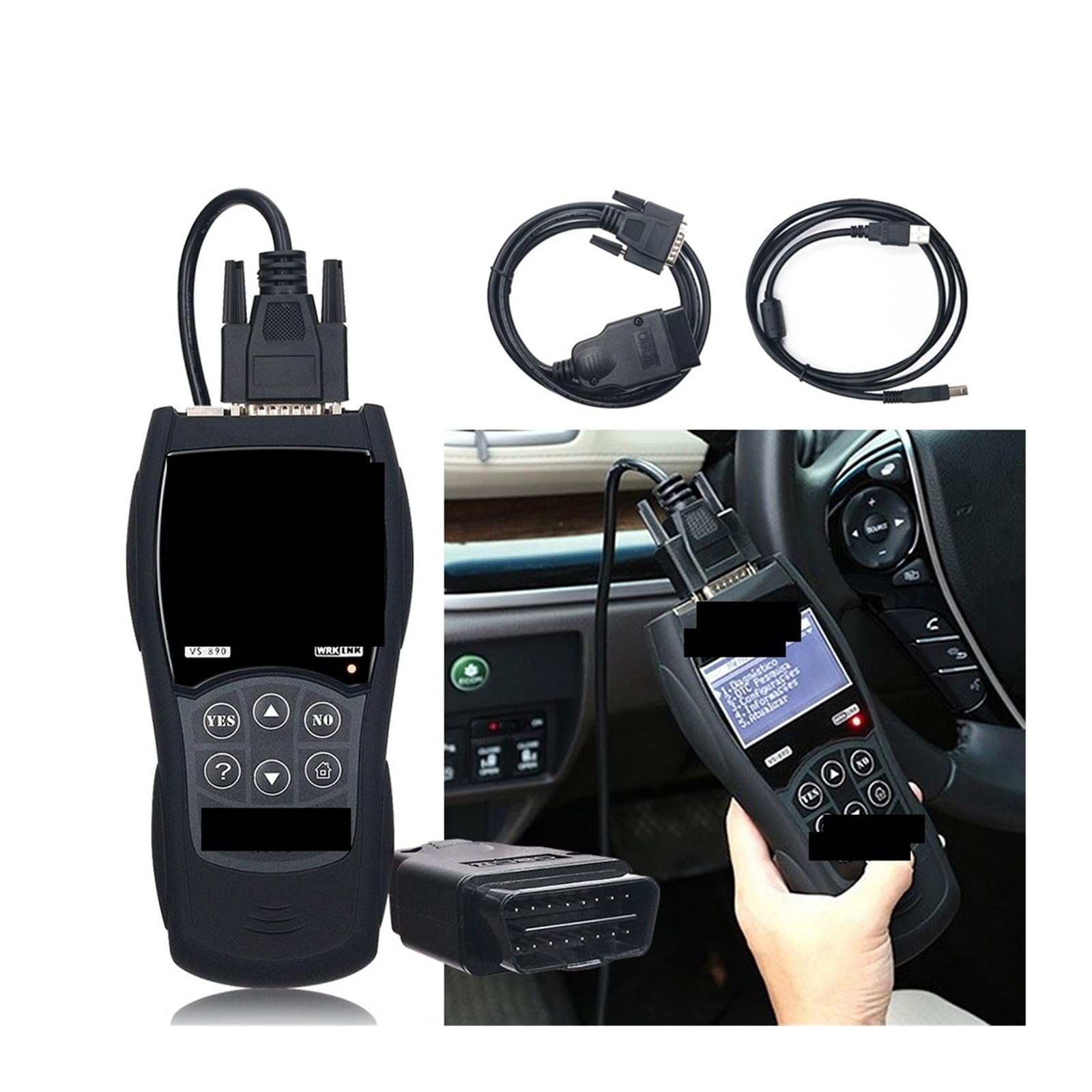 VS890 OBD 2 Czytnik kodów błędów silnika Analizator VS-890 OBDII Narzędzie diagnostyczne skanera samochodowego Wielojęzyczne,Kompleksowa diagnostyka