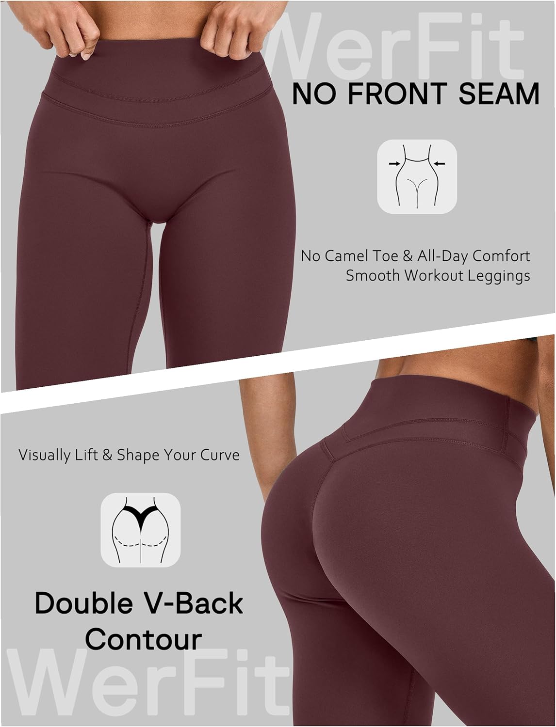 Unthewe High Waisted Butt Lifting Workout Gym Leggings for Women - No Front Seam Tummy Control Yoga Pants - Image 4