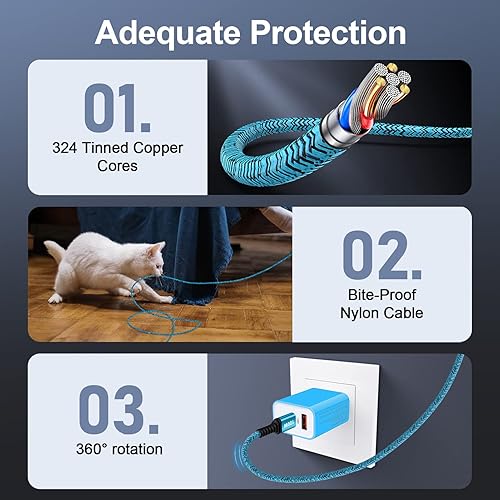 Miniatura 6 de Cable USB C a USB C Android Auto USB C de transferencia de datos 100 W cable de carga súper rápida tipo C a C para Samsung Galaxy S23 A14