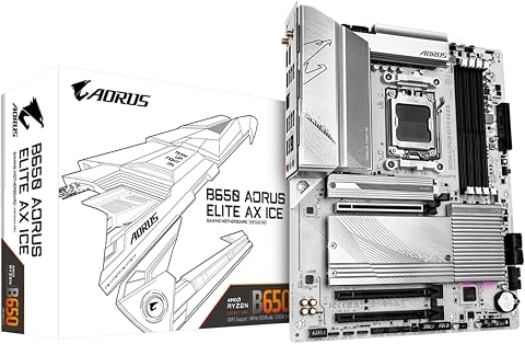 GIGABYTE B650 AORUS Elite AX ICE AMD AM5 ATX Motherboard, Support Ryzen 9000/...