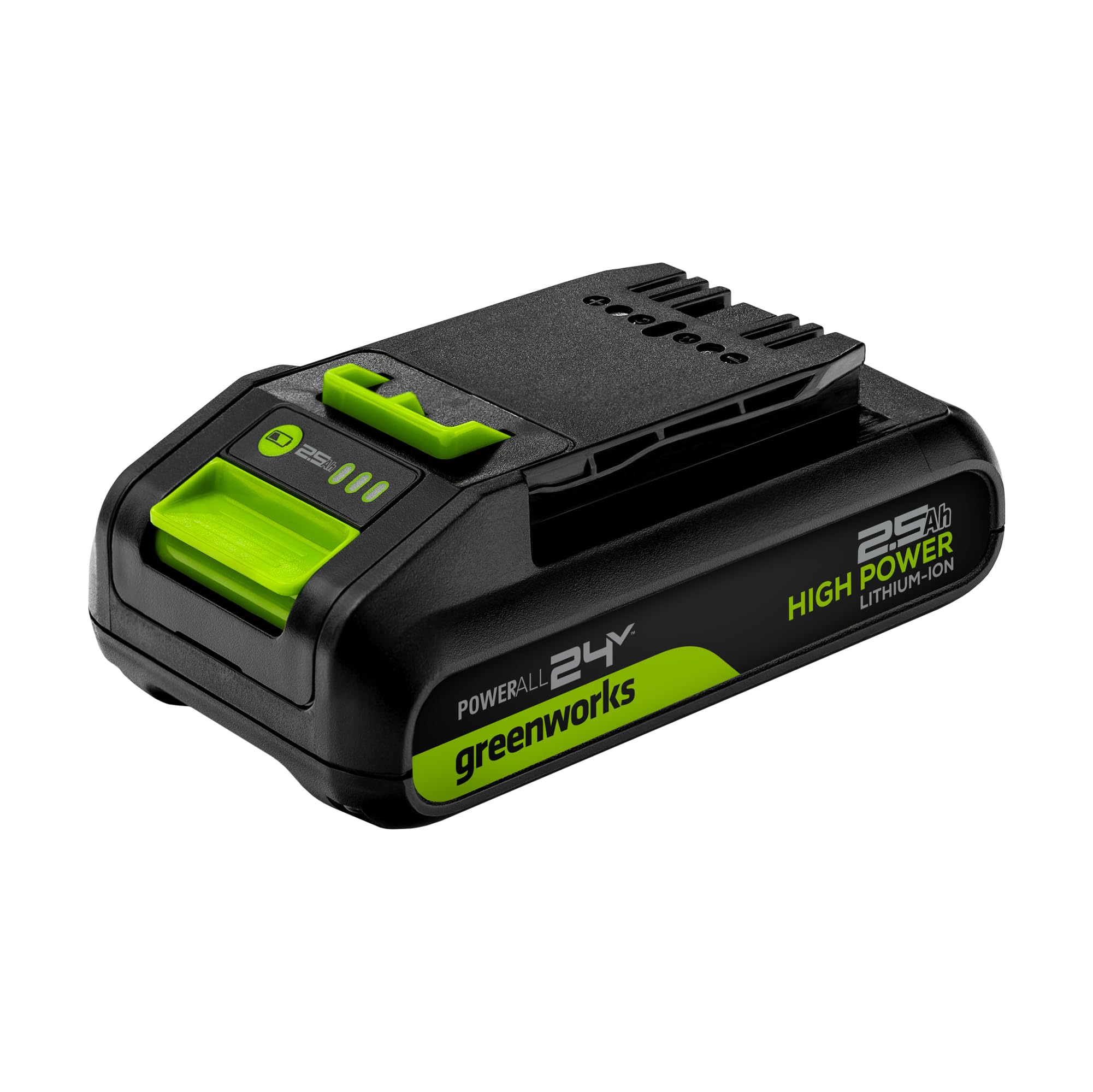 Greenworks 24V 2.5Ah Lithium-Ion High-Power Battery, Upgraded with 15% Power Boost (Genuine Battery/ 150+ Compatible Tools)