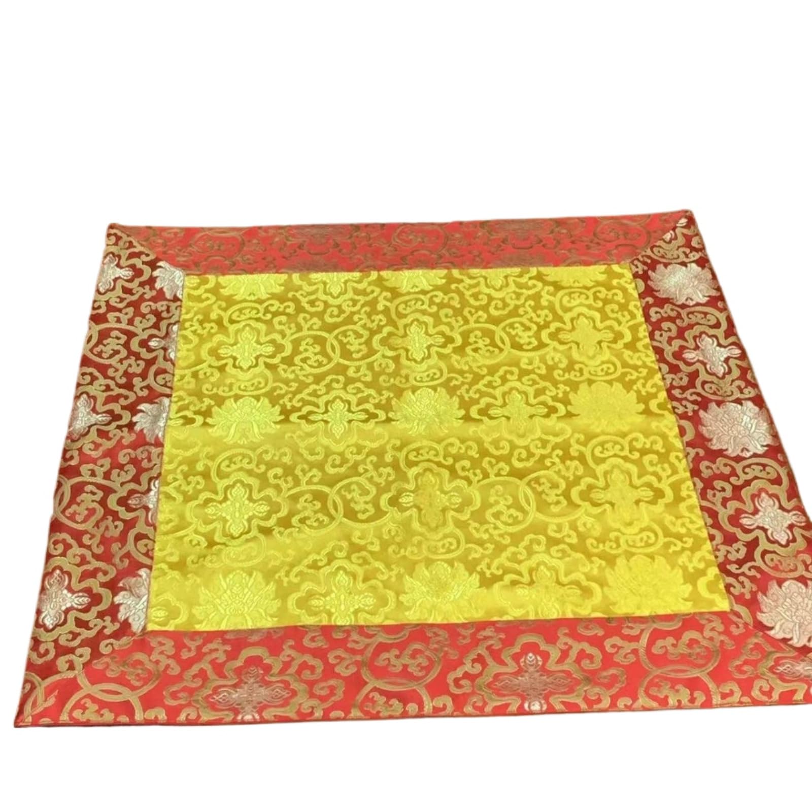 Nappe de sanctuaire bouddhiste tibétain tapis autel bicolore 50cm