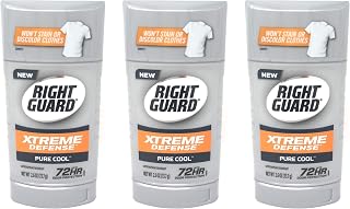 Right Guard Xtreme Defense Invisible Solid Antiperspirant Deodorant, Pure Cool, 2.6 oz (Pack of 3)