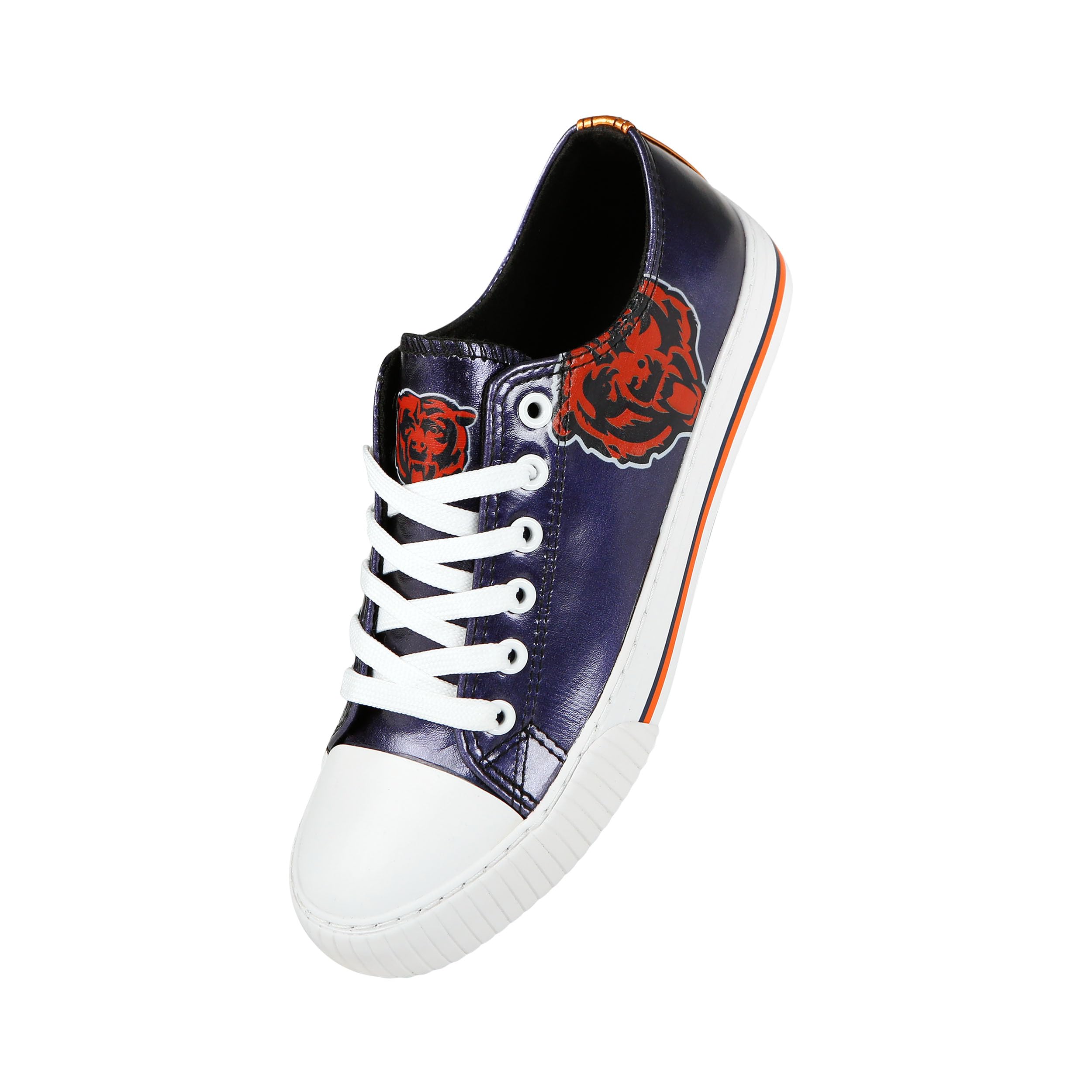 FOCO Chicago Bears NFL Womens Team Color Metallic Sneakers - 8