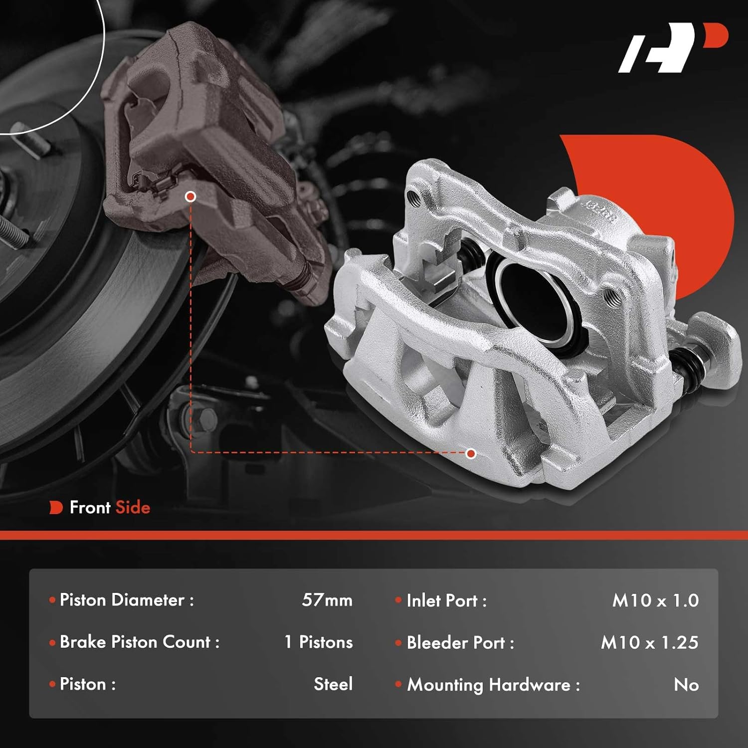 A-Premium Disc Brake Calipers Assembly with Bracket Compatible with BMW X1 2016-2022, 228i Gran Coupe, 228i xDrive Gran Coupe, X2 & Mini Cooper Countryman - Front Driver and Passenger, 2-PC Set