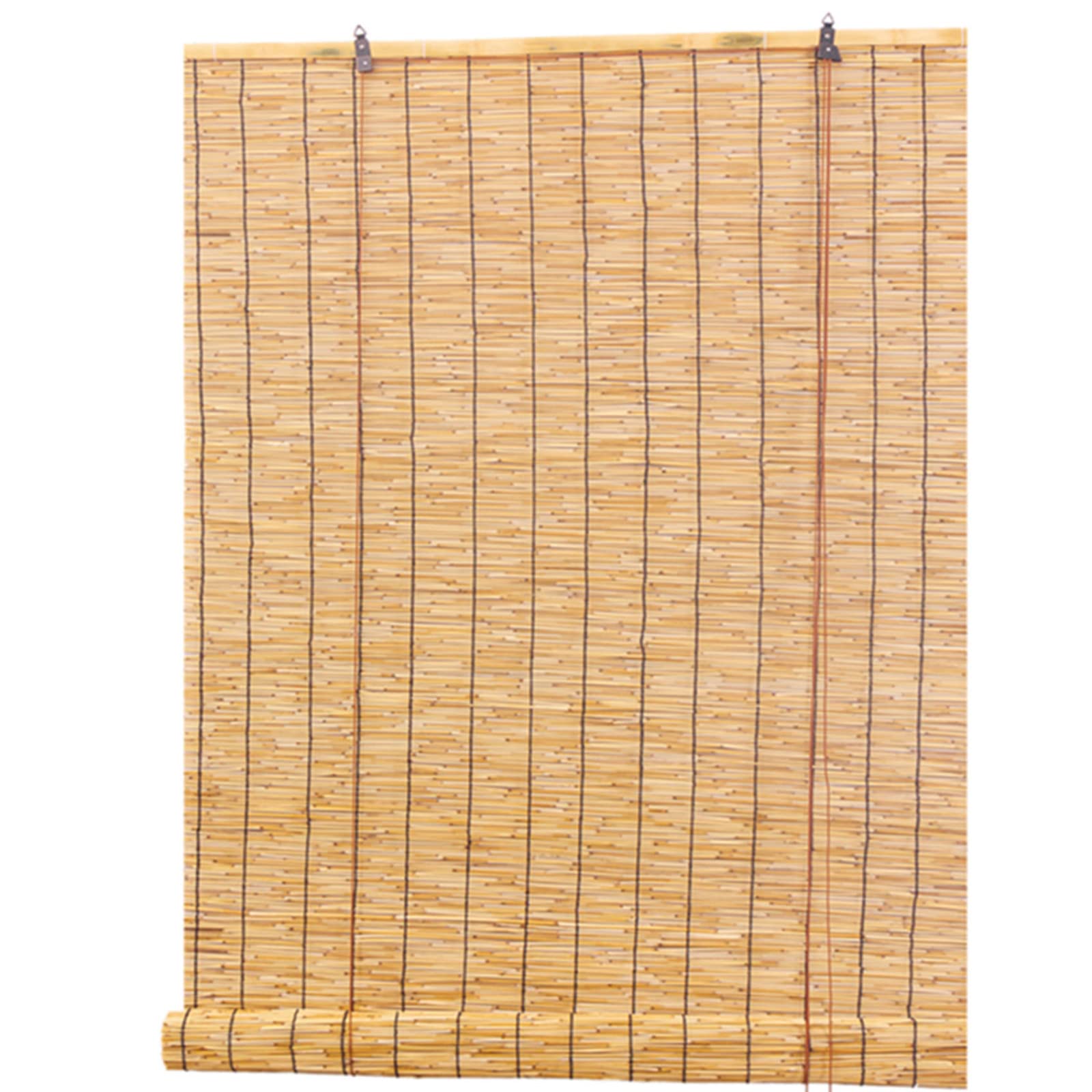 Store en roseau naturel W145xH235cm avec élévateur pour fenêtre et patio