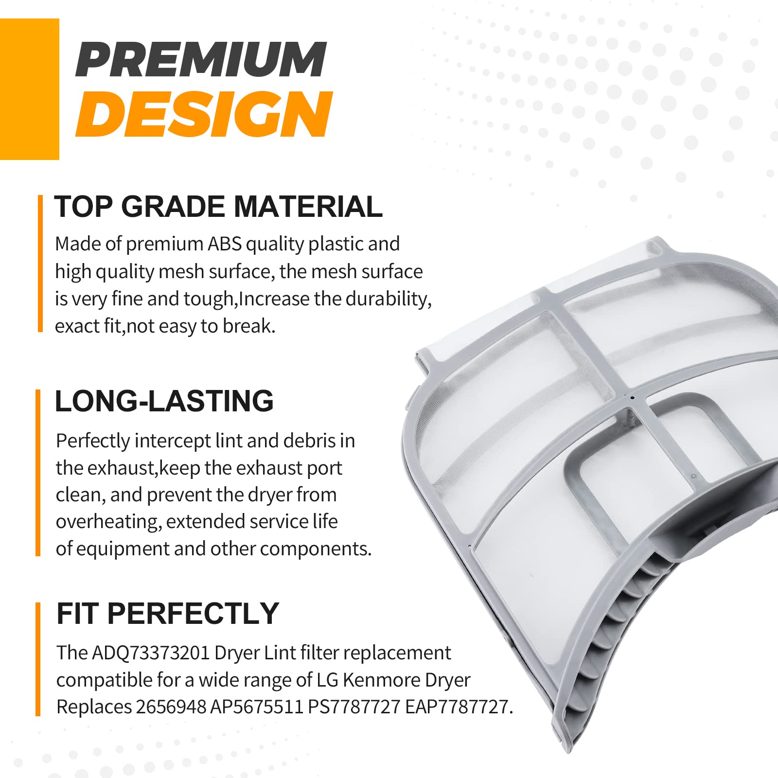 Amazon.com: Techecook ADQ73373201 Lint Filter Assembly - Dryer  