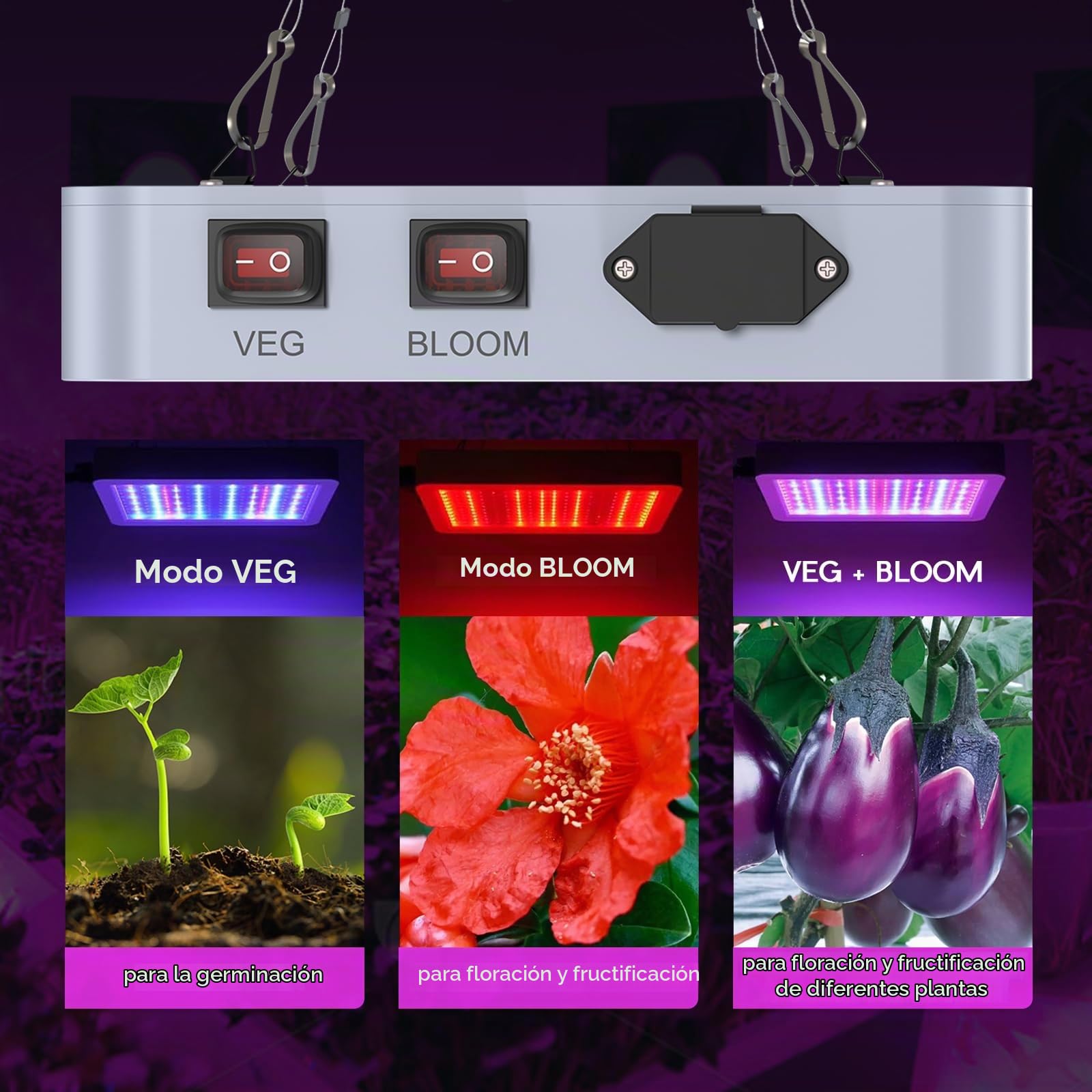 Lixada Lámpara para Plantas 80W (216 LEDs), Lámpara de Crecimiento de Plantas de Espectro Completo, Espectro Completo Impermeable, para Ipara Semillas, Flores, Invernaderos y Jardinería de Interior