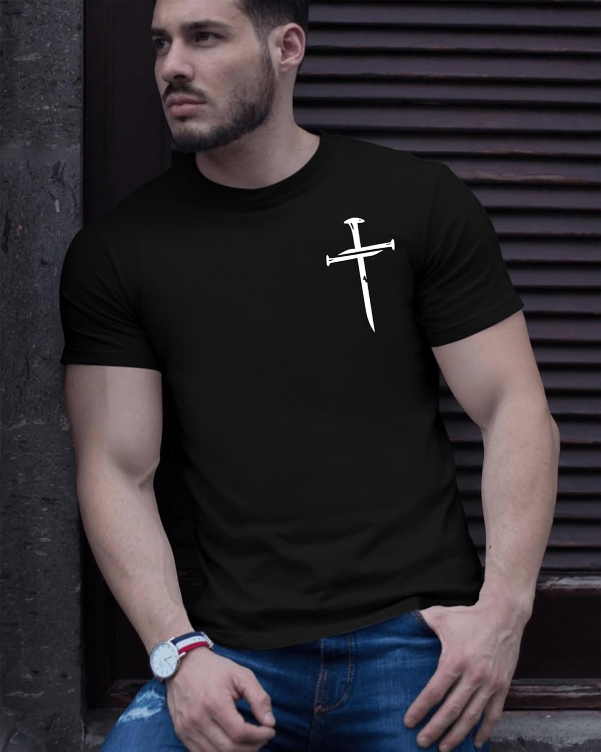 Christian Shirts for Men Jesus Faith T-Shirt Cross Shirt Inspirational Religious Tee for Him - Image 5
