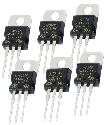 L7805CV L7805 Positive Voltage Regulator Output 5v TO-220 Package 6 Pack