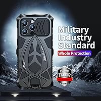 Vista 2 de Lunivop Funda para iPhone 15 Pro Max, protección resistente, tornillo resistente, cuerpo completo, de grado militar, de goma de parachoques de metal