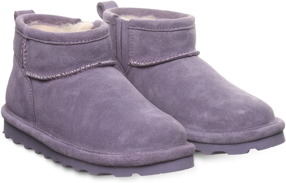 BEARPAW Shorty Youth Ankle Boot | Comfortable & Durable Slip On Winter Boot for Kids | Multiple Colors & Sizes