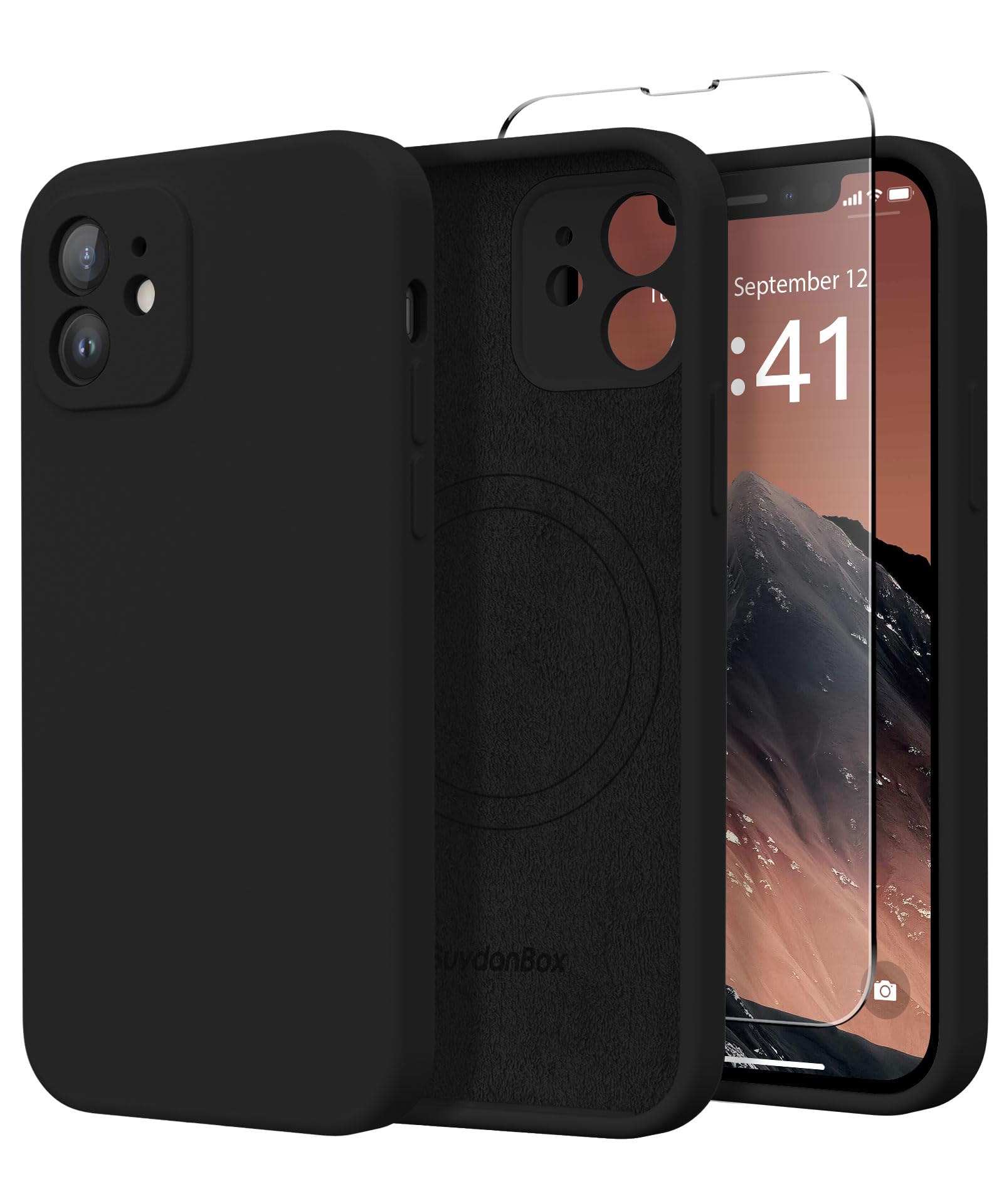 Magnetic for iPhone 12 Case Silicone Black