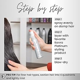 Kenra Professional Platinum Blow-Dry Mist | Ultra-Lightweight Thermal Protectant | Detangles, Smooths, & Softens | Eliminates Frizz & Resists Humidity | Fine To Medium Hair | 3.4 fl. oz. (2-Pack)