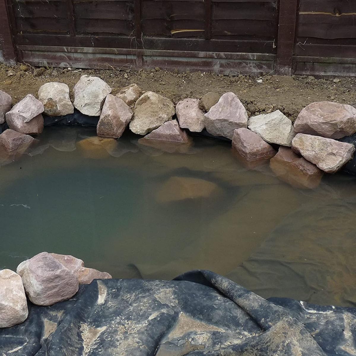VICASKY Telo per Stagno Giardino Esterno in Hdpe Flessibile e Resistente Rivestimento per Piscine stagni e fontane Facilmente tagliabile e riparabile Adatto stagni e cascate