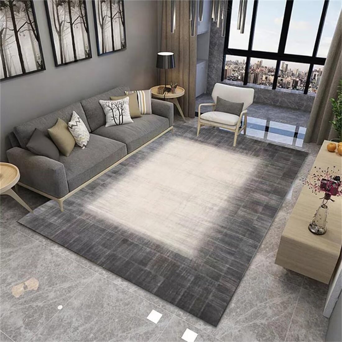 Tapis extérieur terrasse grande taille résistant à l'usure déco