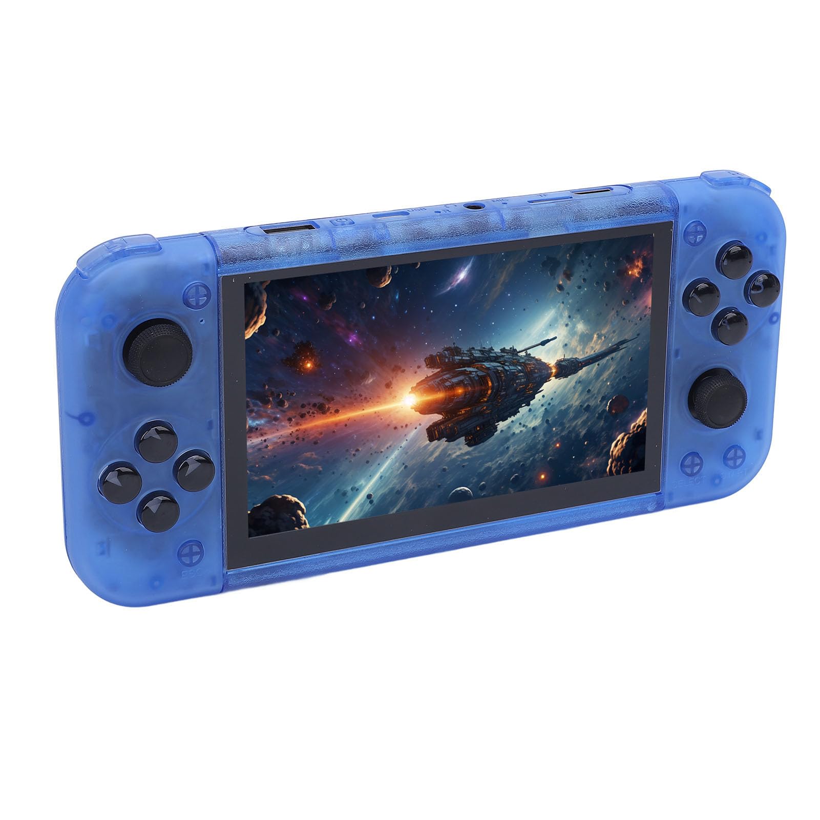 SUNGOOYUE Console di Gioco Portatile retrò Uscita TV con Schermo IPS Portatile da 5 Pollici per Gli Appassionati di Giochi (Blu Trasparente)