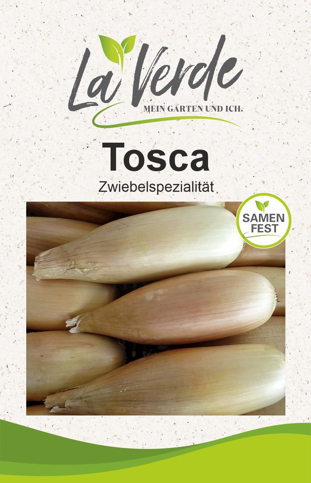 La Verde MEIN GARTEN UND ICH. Tosca Zwiebel Samen für ca. 300 Pflanzen, milde Zwiebelspezialität, sehr gut lagerfähig, Saatgut ohne Gentechnik