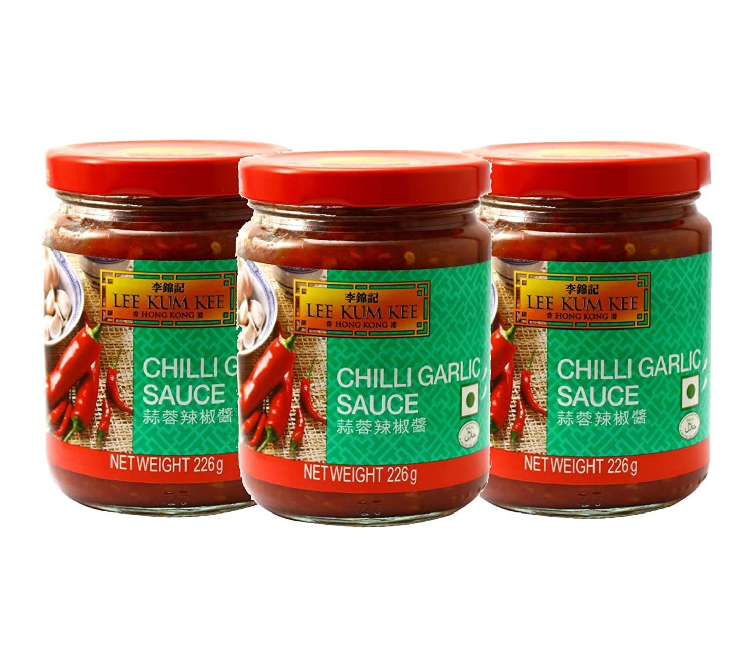 Lee Kum Kee Chilli Garlic Sauce, 7.97 oz ℮ 226 g, 3 Pack Amazon.in