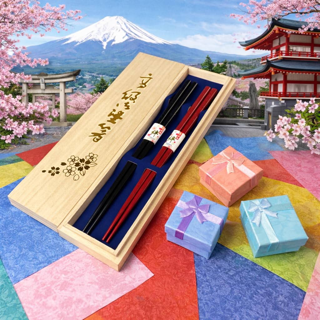 Premium Japanese Lacquer Chopsticks - Set of 2 -4