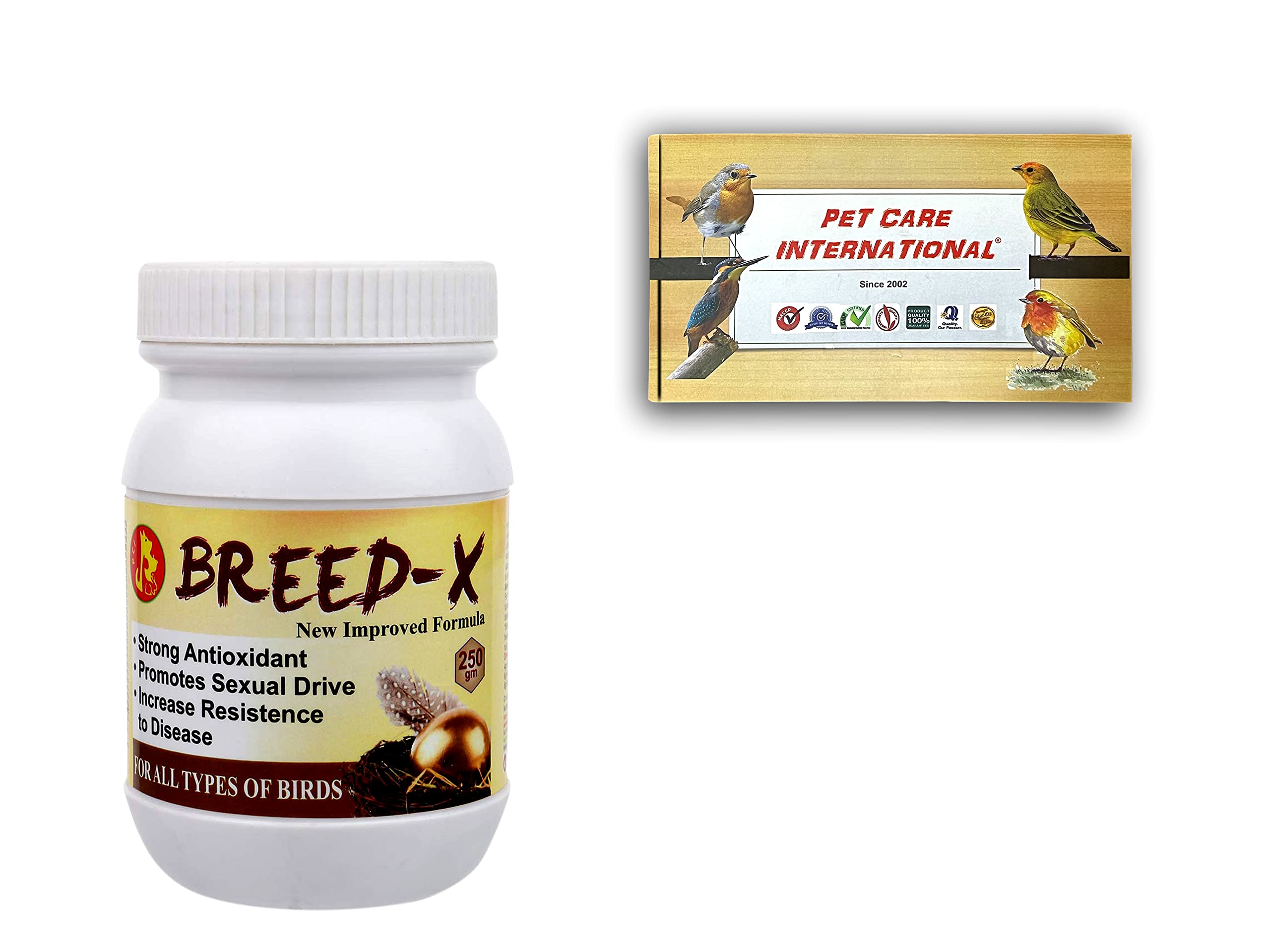 Pet Care International (PCI) Breed-X with Book by Sadiq Bhaimia Introduction to Bird Keeping & to Provide All Essential Nutrition for Healthy Bird Breeding Healthcare (250grm) (B07PBG8GZB) Amazon Price History, Amazon Price Tracker
