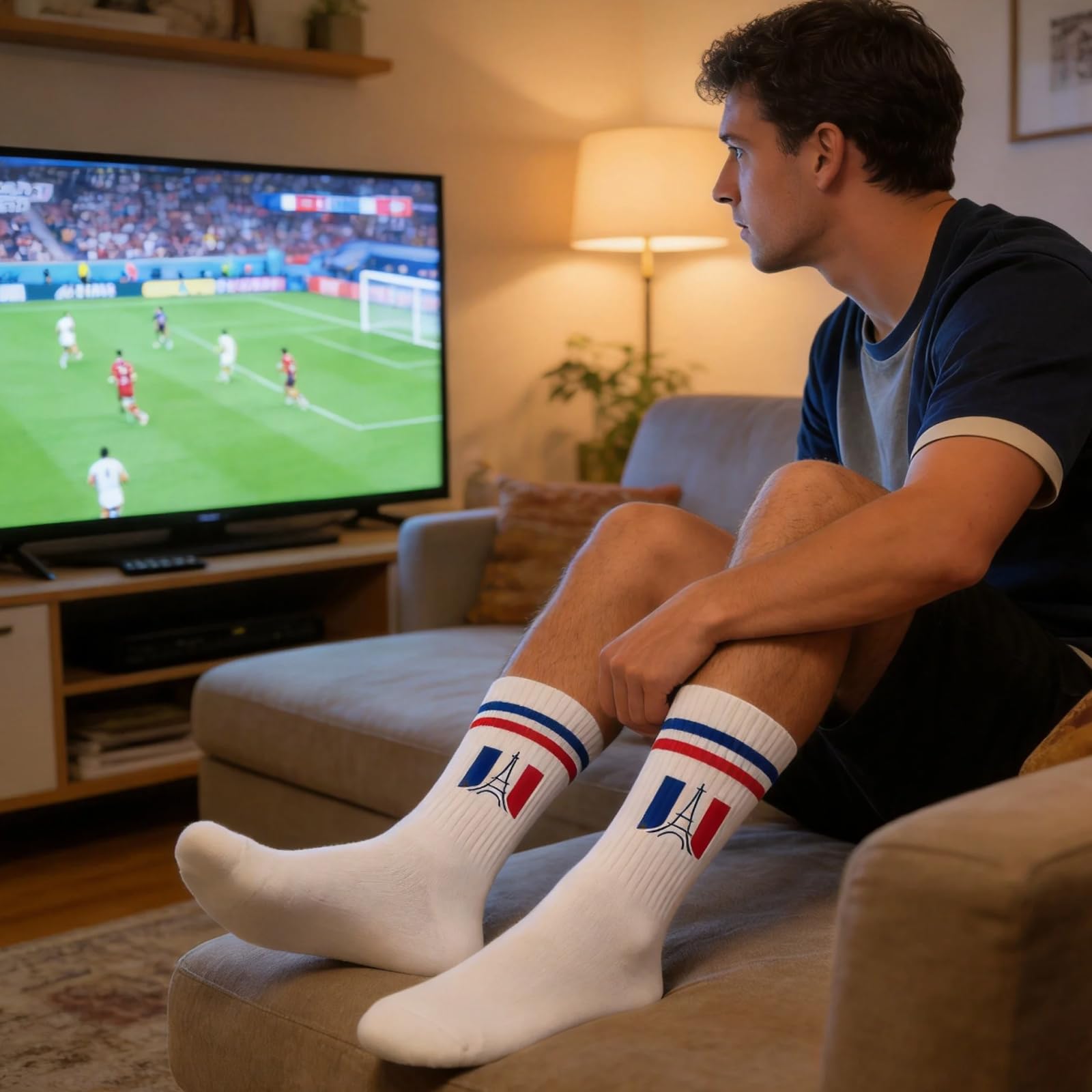 Kit Supporter France 2026 – Chaussettes Tricolores + 4 Pins Drapeau, Ambiance Coupe Du Monde
