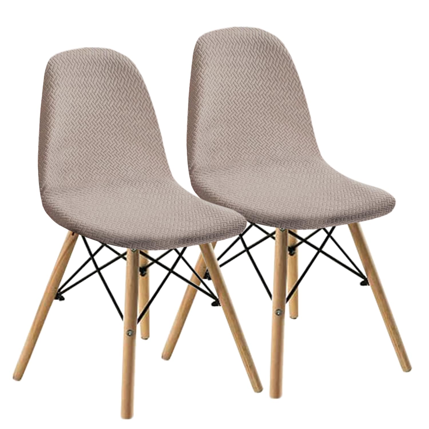 WJHDWYD Dining Chairs Covers Set of 2/4/6,Style Shell Dining Chair Mid Century Modern Chair Sipcover,Upholstered Dining Accent Side Chair Covers(A2,2 PCS)