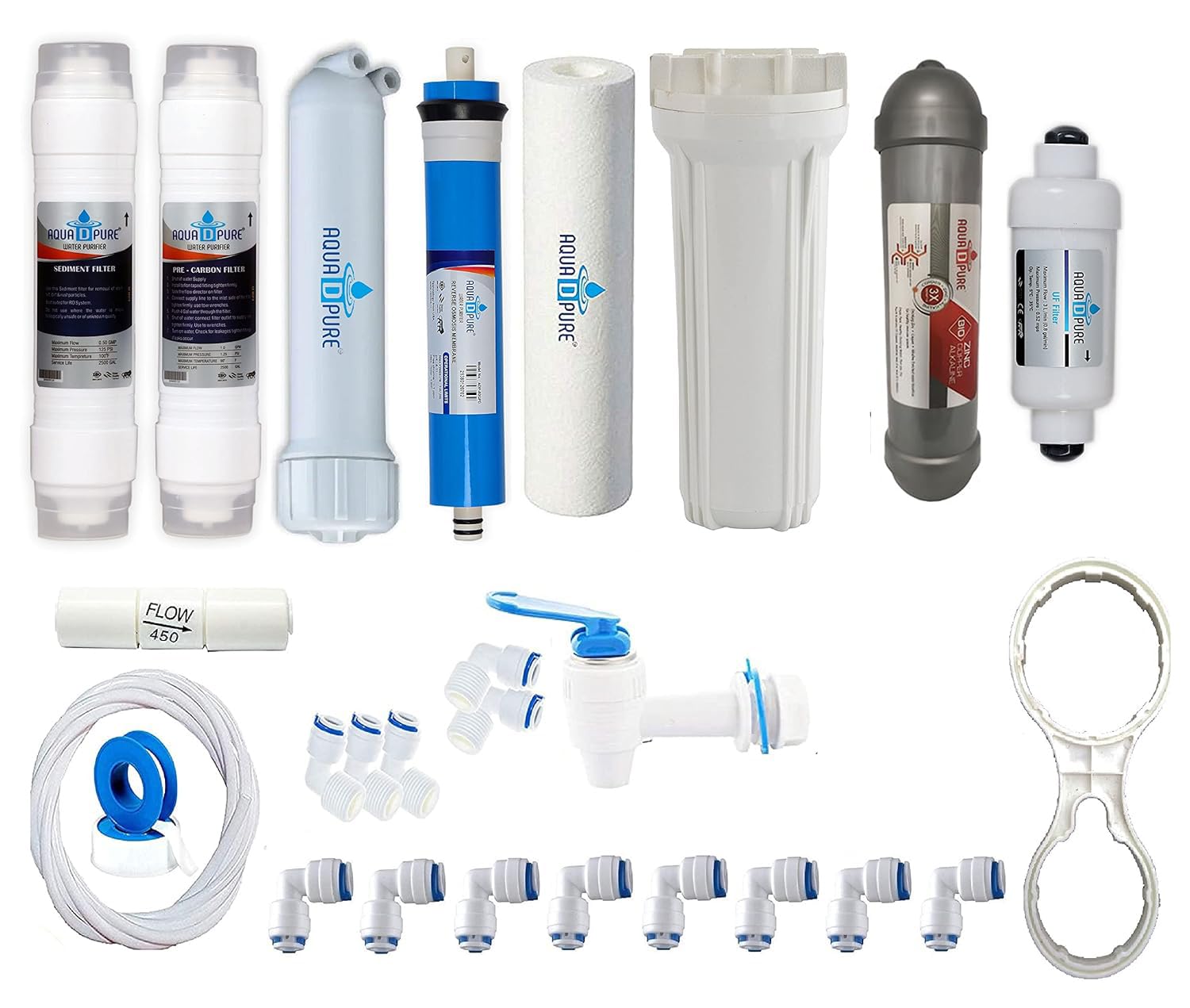 AQUA D PURE Complete RO Service Kit with Copper Alkaline Filter Cartridge,Suitable For All Type of RO Water Purifier-picture-18