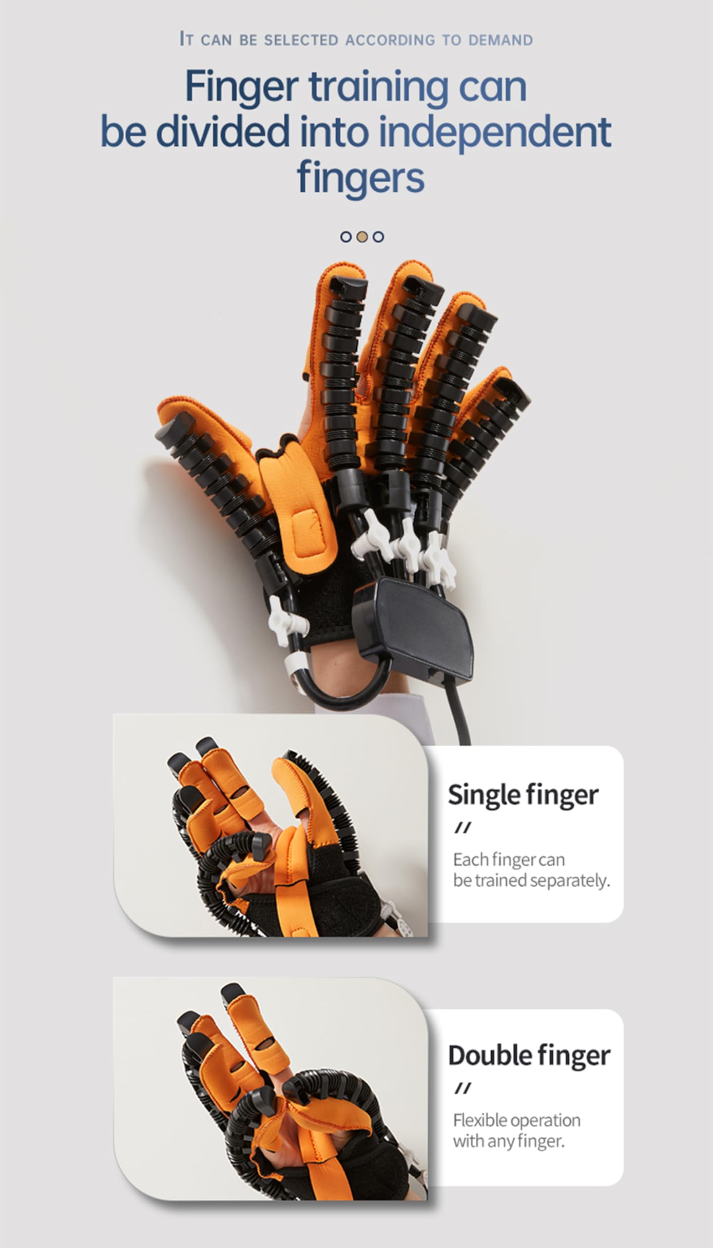 Guantes robóticos de rehabilitación (2024), equipo de recuperación de accidentes cerebrovasculares mejorado, con varios modos de entrenamiento y masaje de manos, para pacientes con disfunción de