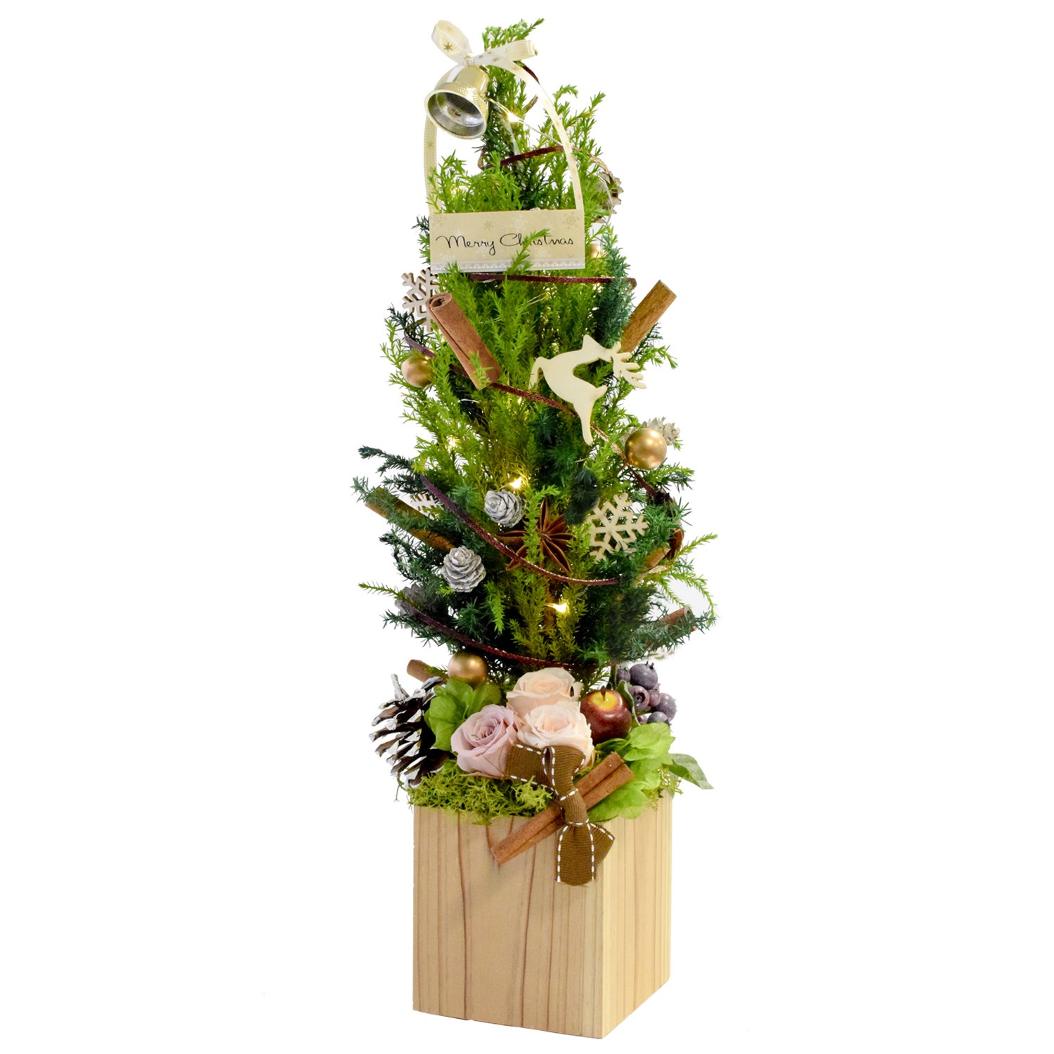 Amazon｜フラワーマーケット花由 プリザーブドの本物コニファーの