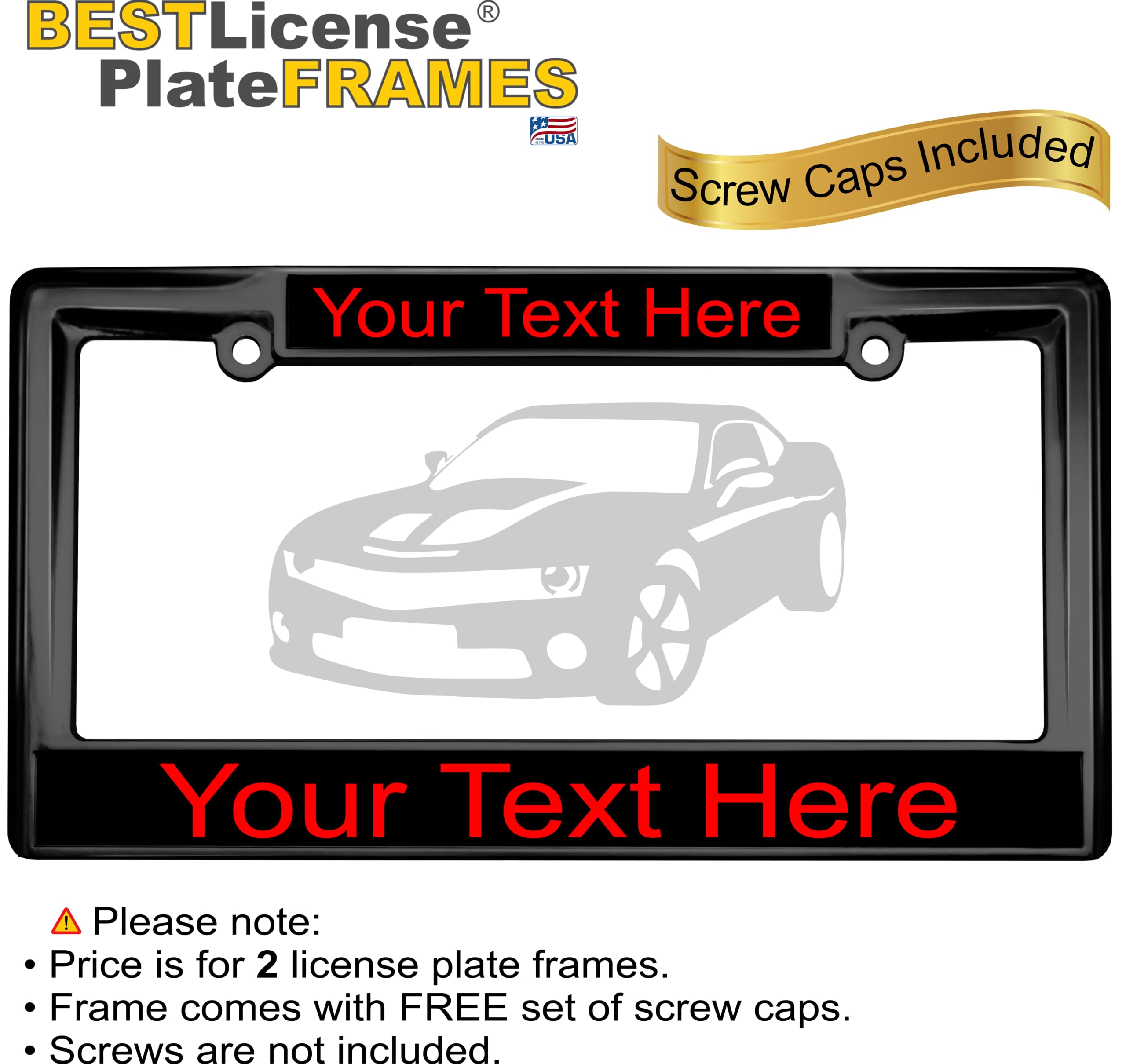 Custom Personalized Heavy Duty Metal Laser Engraved Car License Plate Frame wit - Picture 81 of 113