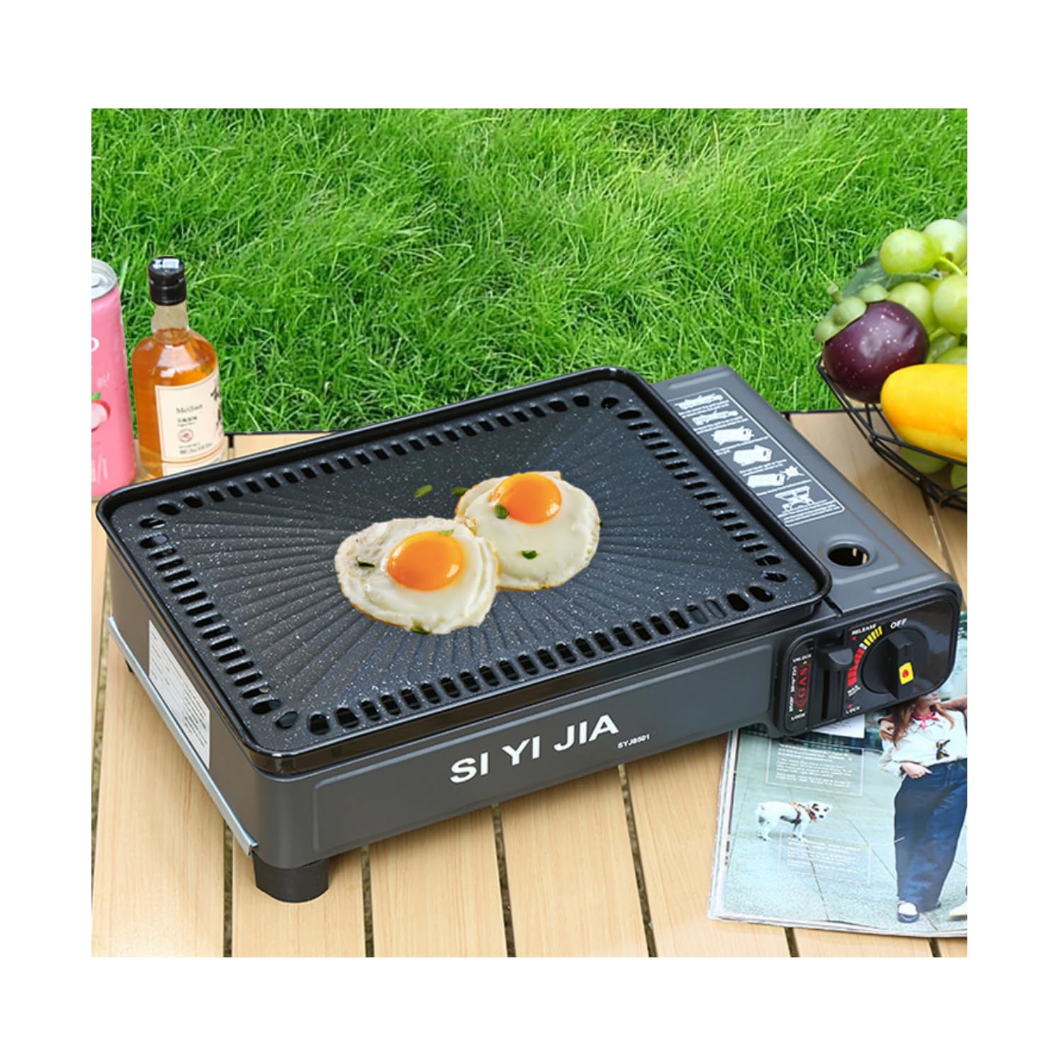 Amazon.co.jp: Quxxuol焼肉プレート、無煙グリルバ-ベキ、 煙が
