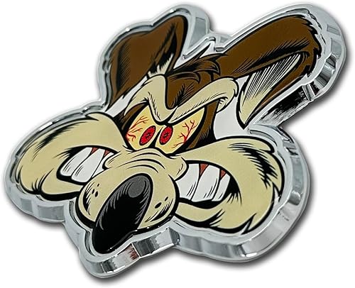 Miniatura 7 de Elektroplate Wile E. Coyote - Emblema de metal para automóviles, camiones y todos los automóviles, ajuste universal de 3.5 x 3.0 pulgadas,