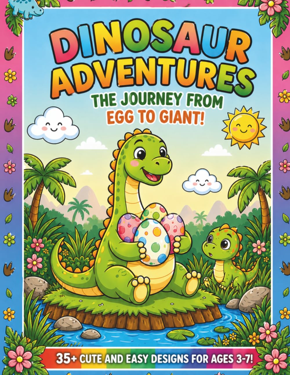 Growing Up Dinosaur: A Story Coloring Book for Kids Ages 3–7: Egg to Giant Adventure — 35+ Fun Educational Coloring Pages About Dinosaur Life Stages for Preschool and Kindergarten Kids