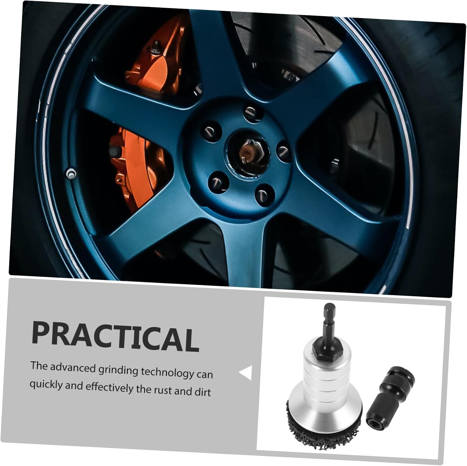 STOBAZA Wheel Stud Cleaner Tool Hub Polishing Pad for Brake Discs Truck and Car Wheel Rim Cleaning