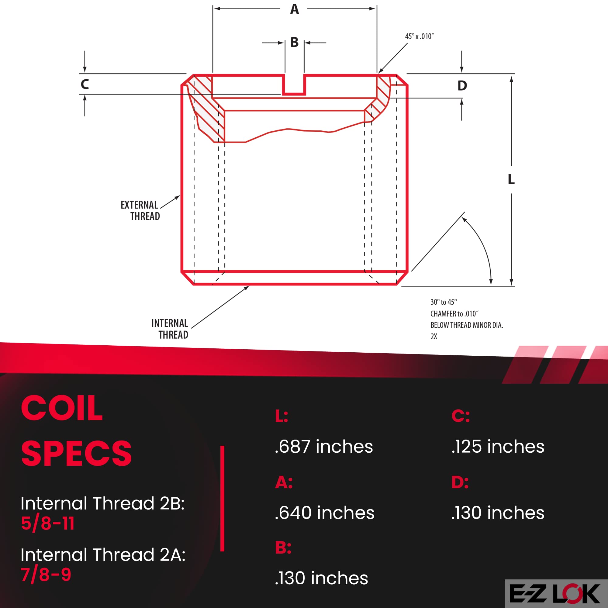 E-Z LOK Thread Inserts - Repair & Strengthen Metal Threads -6