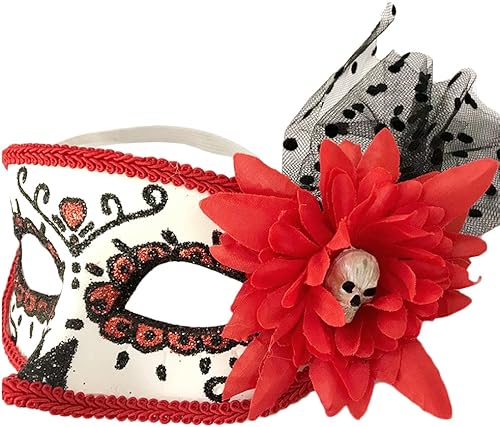 Miniatura 2 de KEPATO Ferytyj - Máscaras del Día de los Muertos para mascarada, Mardi Gras, máscara de mascarada para mujeres, máscara del Día de los Muertos,