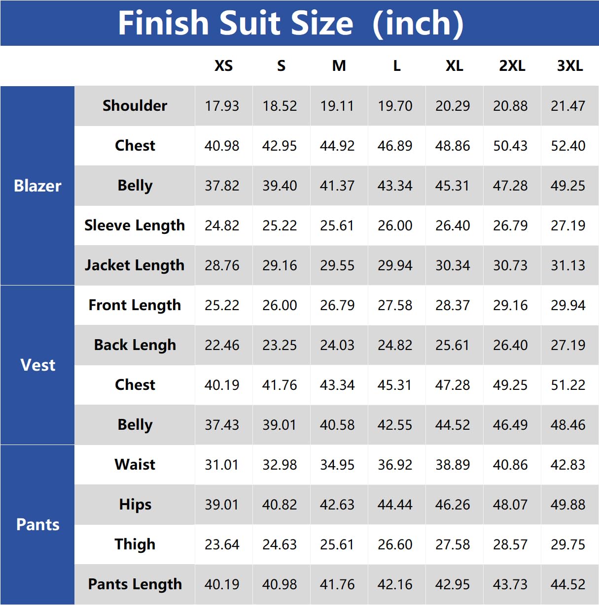 Costume 3 pièces pour homme - Coupe ajustée - Châle - Veste à revers - Veste - Pantalon - Costume formel pour mariage et bal de fin d'année