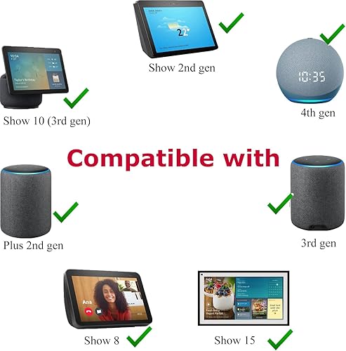 Cable de alimentación de 30 W de repuesto para Echo Show 15/Echo Show 10 (3ª generación)/Echo Show 8/Echo Show (2.ª generación), Echo (4.ª