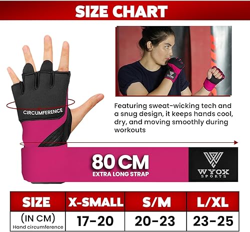 Miniatura 5 de WYOX Guantes interiores de boxeo de gel para hombres y mujeres, correas de muñeca rápidas de 31.5 in, protección acolchada para nudillos para Muay