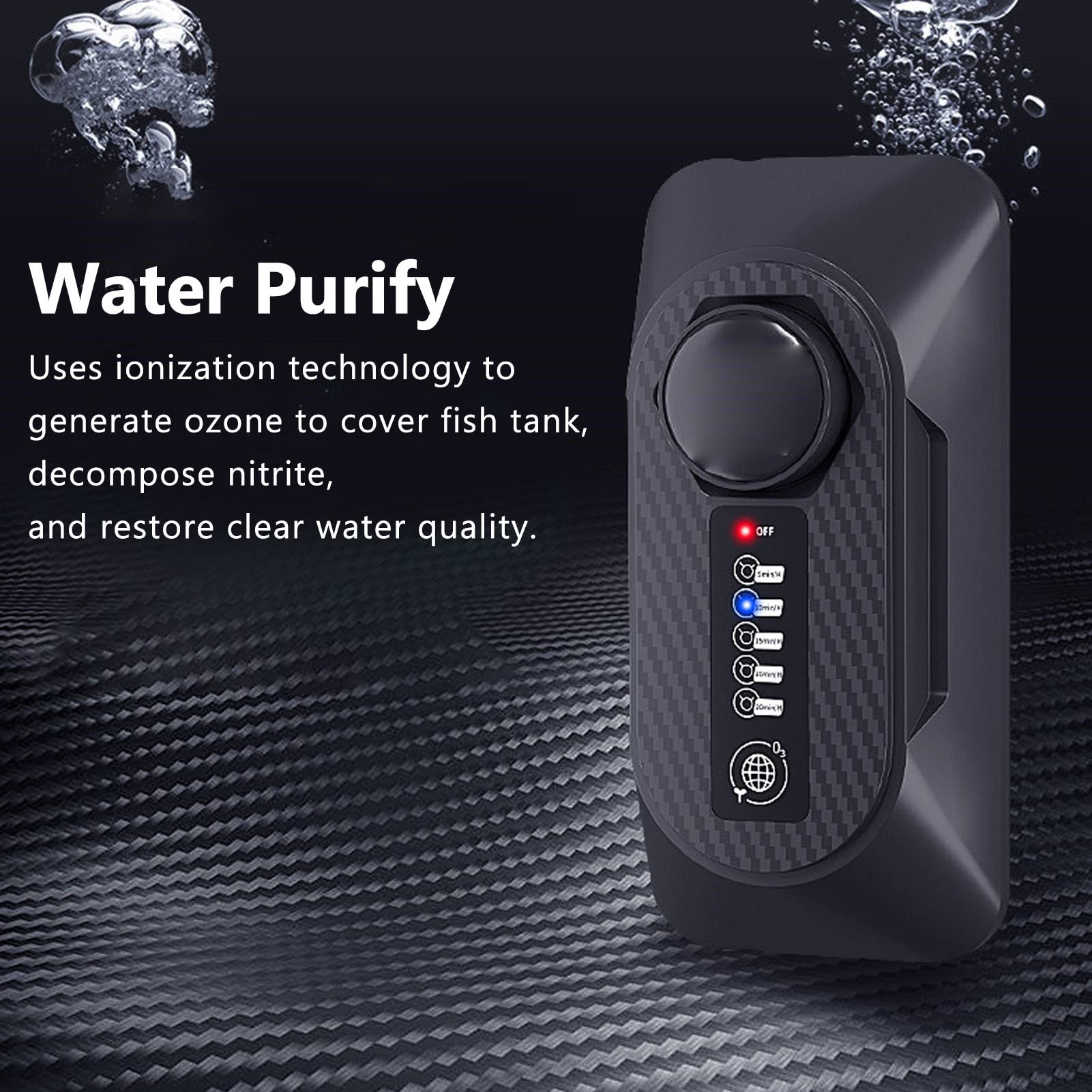 FRZY Generador de ozono para Acuario, disuelve los contaminantes rápidamente, ozonizador para Tanque de Peces, eliminación de Algas para Tanque purificador de Agua (Enchufe de la UE 220 V)