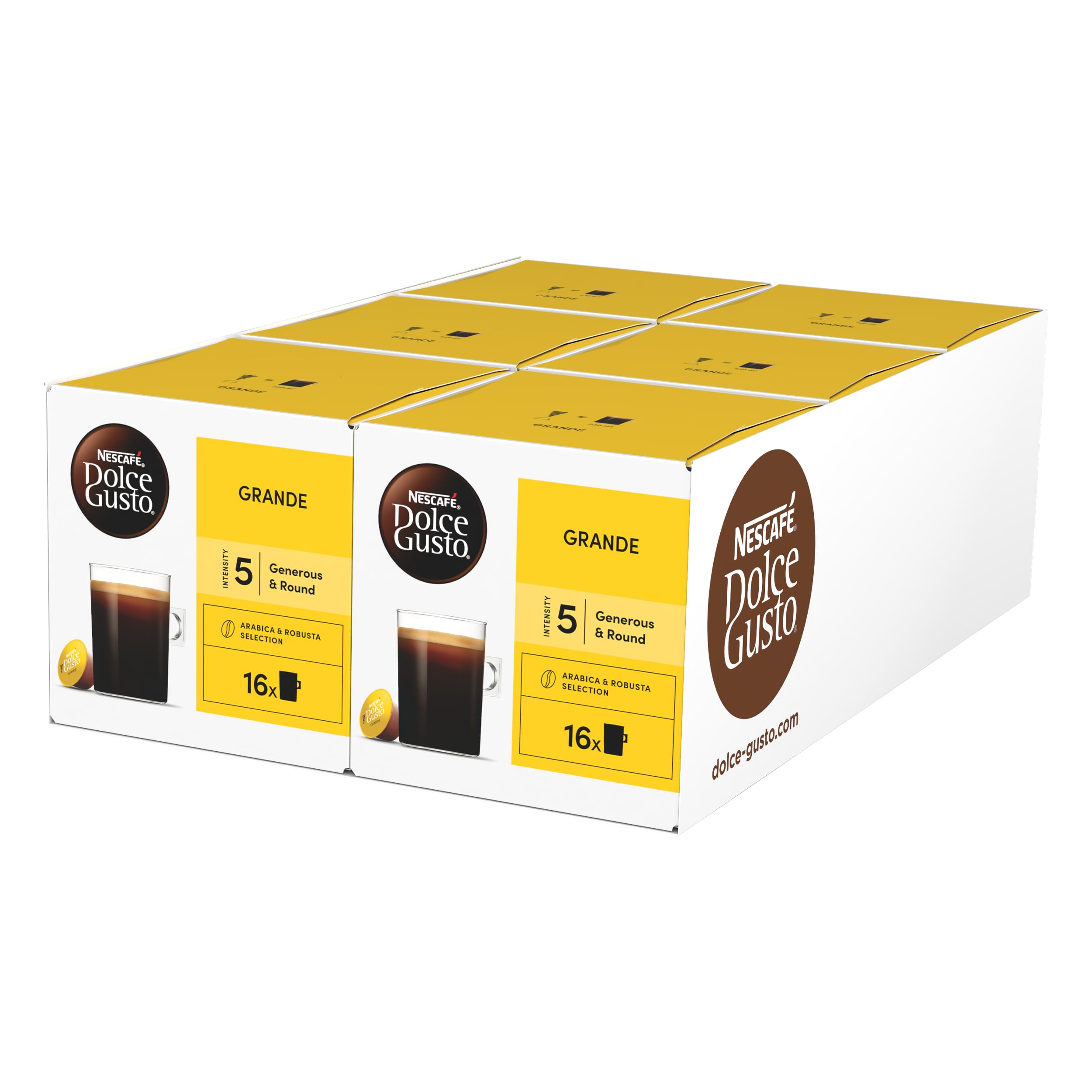 NESCAFÉ DOLCE GUSTO Grande Kaffeekapseln 6er Pack (6 x 16 Kapseln)