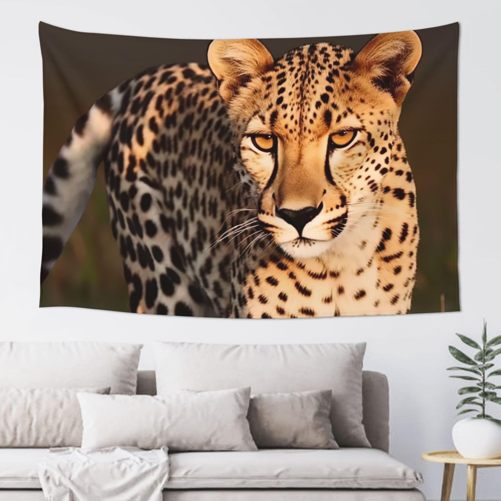 FodPand Wild Cheetah Tapestry for Bedroom Aesthetic, Wall Hanging Tapestries Art Decor Backdrop Wall Tapestry for Dorm Living Room Funny Poster Party Banner Background 40" X 60"