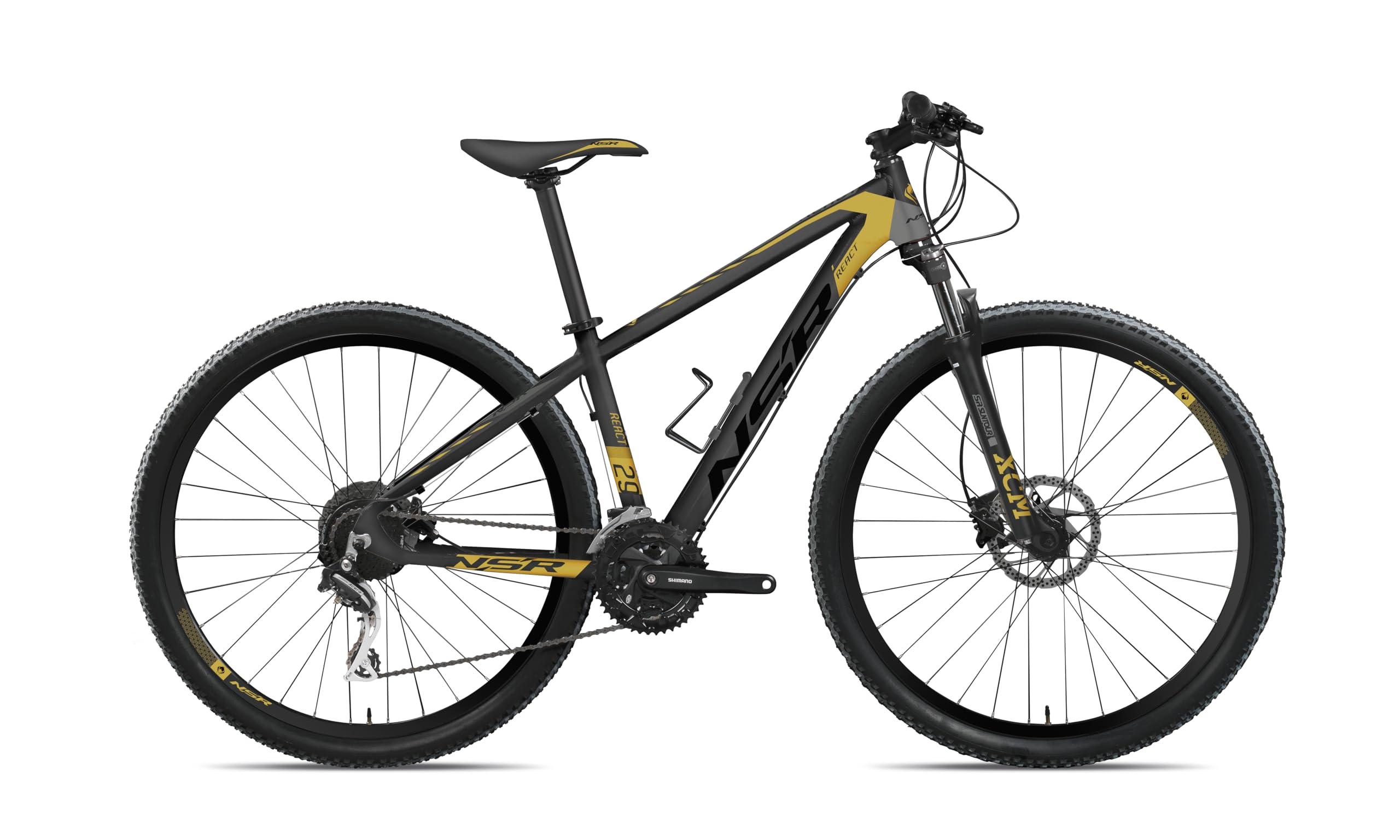 NSR 803 REACT 27V Mountain Bike 29 Pollici con Telaio in Alluminio, Cambio 27 Velocità, Freni a Disco Idraulici, Forcella Ammortizzata, Bici Uomo per Percorsi Urbani e Sentieri