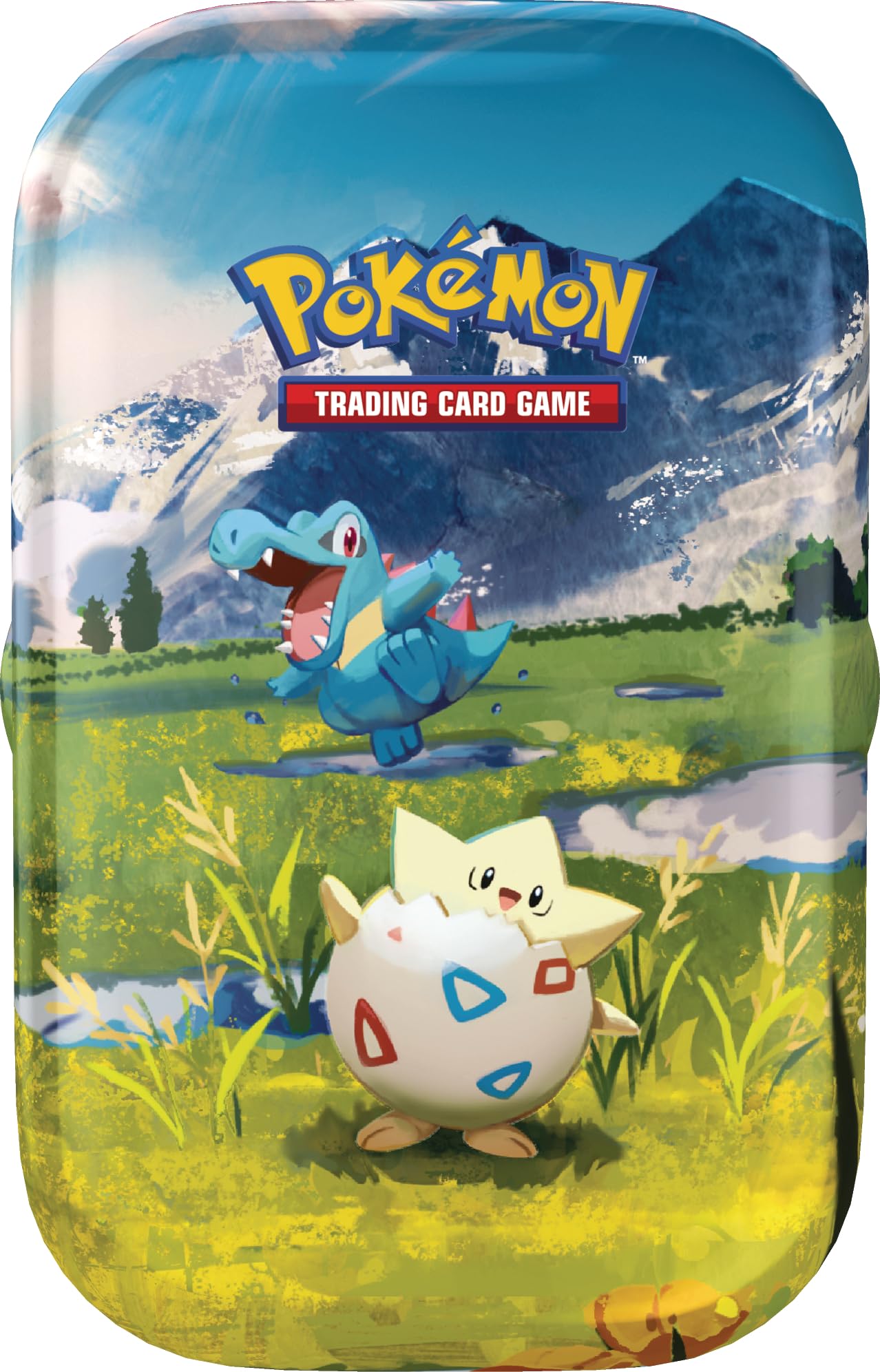 Pokémon-Sammelkartenspiel: Mini-Tin-Box Mega-Entwicklung – Erhabene Helden: Togepi und Karnimani (1 Stickerbogen… – Ansicht 2